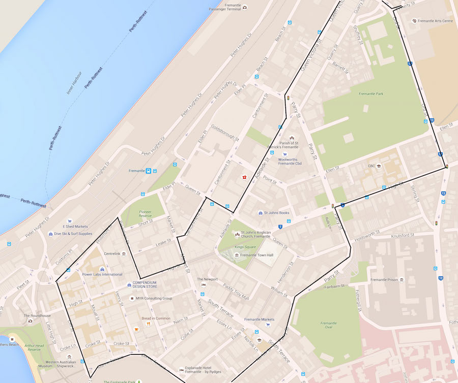 tram tour map
