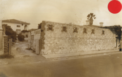 Rear of house in Lilly Street, old stables wall